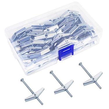 Imagem de Sutemribor parafuso de rosca e porca de asa para pendurar itens pesados em paredes de seco, pacote com 50