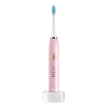 Imagem de Suporte de escova de dentes elétrica adulto recarregável por USB recarregável 5 velocidades escova de dentes vibratória sônica adulto recarregável escova de dentes elétrica pequena surpresa