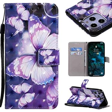 Imagem de Fansipro Capa para celular carteira Folio Case para Samsung Galaxy S6, couro PU premium slim fit capa para Galaxy S6, 2 espaços para cartão, ajuste exato, roxo