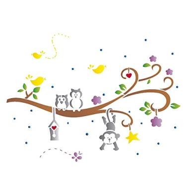 Imagem de Stencil de Acetato para Pintura OPA Simples 15 x 20 cm - 1209 Bichos Árvore