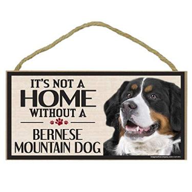 Imagem de Imagine This Placa de madeira para raças de cães Bernese Mountain