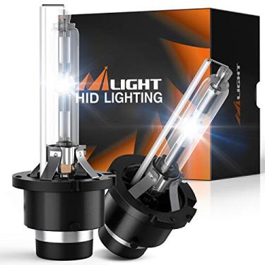 Imagem de Nilight Lâmpadas HID D4S, 6000K Diamond White D4S substituição super brilhante farol alto baixo D4S HID lâmpada de farol super brilhante, pacote com 2
