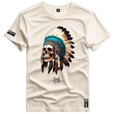 Imagem de Camiseta Personalizada Feathers Skull Cocar Shap Life