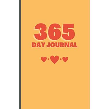 Imagem de 365 Day Journal: Unlined and Undated Daily Diary - 5.5in x 8.5in | Orange Background Cover: A whole year of daily journal ideal gift for friends and family