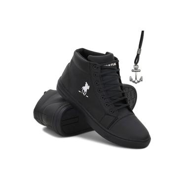 tênis polo cano alto estilo botinha