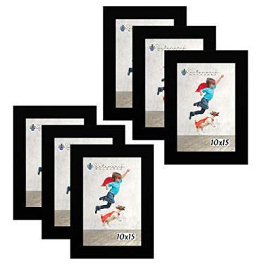 Imagem de Kit 6 Molduras Porta Retrato 10X15 Preto