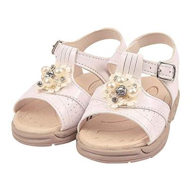 Imagem de Sandália Ortopédica Infantil Menina Flor Branca Verniz