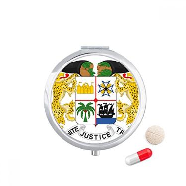 Imagem de Estojo de comprimidos Benin National Emblem Country, caixa de armazenamento de medicamentos