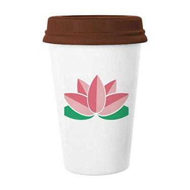 Imagem de Caneca de flor de flor de lótus folha de lótus caneca de café copo de cerâmica