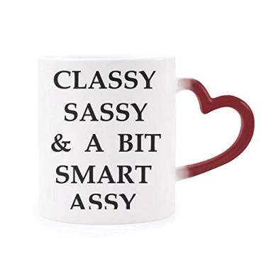 Imagem de Caneca elegante Sassy Bit Smart Assy Design sensível ao calor Caneca vermelha que muda de cor