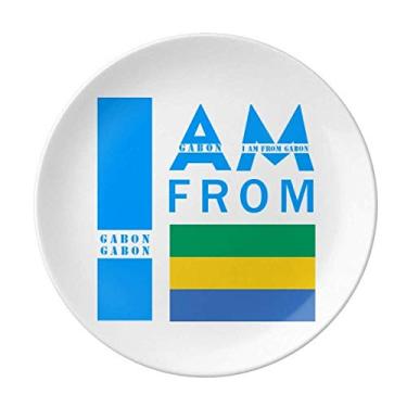 Imagem de Prato decorativo de porcelana Salver Prato de jantar I Am From Gabon