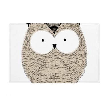 Imagem de DIYthinker Tapete de coruja gordinha, estilo simples, antiderrapante, tapete para porta de banheiro