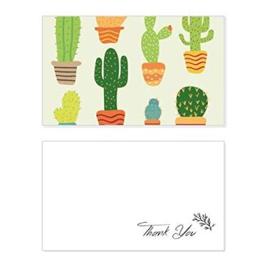 Imagem de Vaso de plantas com estampa de suculentas de cacto, cartão de agradecimento, papel de aniversário, agradecimento de casamento