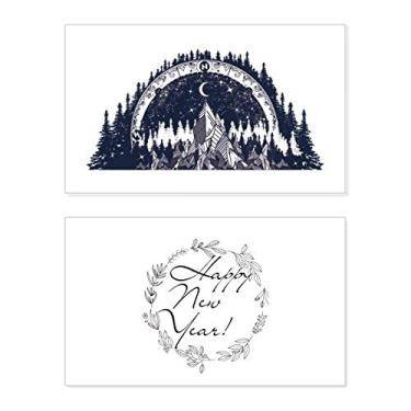 Imagem de Iceberg Forest Moon Art Pattern New Year Festival Greeting Card Bless Message Gift