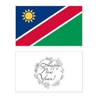 Imagem de Bandeira nacional da Namíbia, país da África, ano novo, festival, cartão de felicitações, mensagem de abençoamento presente