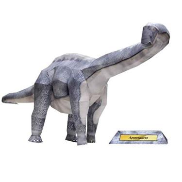 Imagem de Quebra Cabeça 3D Miniatura Dinossauro de Colagem Papercraft Apatossauros HAS BRASIL