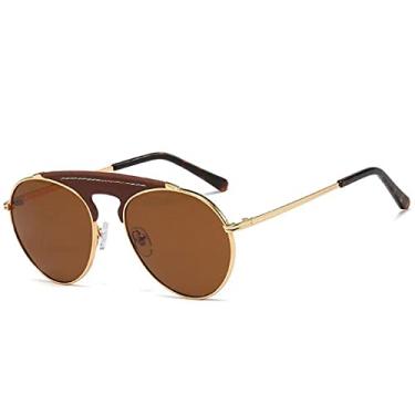 Imagem de Óculos de Sol Estilo Piloto Aviador Grande Moda Fashion FENCHI com Proteção Uv400 (C4)