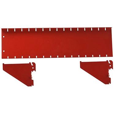 Imagem de Wall Control Prateleira de 10 cm de profundidade para montagem de prateleira Pegboard e placa de ferramentas ranhurada – Vermelho