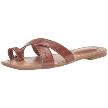 Imagem de NINE WEST Sandália rasteira feminina Dotty3, Croco de café 210, 7
