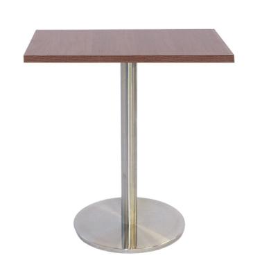 Imagem de Mesa Bistrô Beta 112,50 Cm (Altura) Com Tampo Em Mdp Quadrado 60 Cm Imbuia