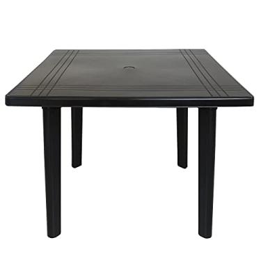 Imagem de Mesa Plastico Área Lazer Quadrada Desmontável Preta Arqplast