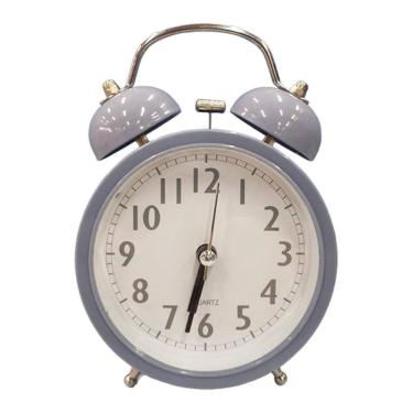 Imagem de Relógio de Mesa Despertador 13 x 95 x 45cm Cinza - Quanhe Relógio de Mesa Despertador 13 x 9,5 x 4,5cm Cinza - Quanhe