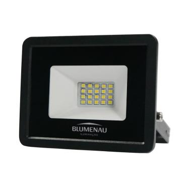 Imagem de Refletor Blumenau de Led Slim 20W Preto Bivolt 6500K Luz Fria