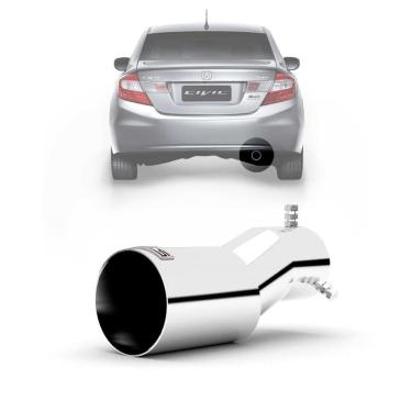 Imagem de Ponteira De Escapamento Esportivo Outs Civic 2012  Até  2016 Aço Inox Special