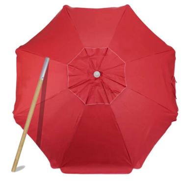 Imagem de Guarda Sol Reforçado Praia Madeira E Bagum 1,8m De Qualidade