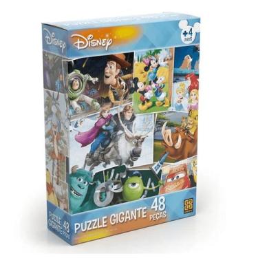 Imagem de Quebra-Cabeça Puzzle Gigante 48 Peças Disney - Grow 3117