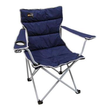 Imagem de Cadeira Boni Assento E Encosto Estofado Azul 290430 Nautika