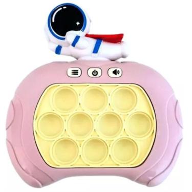 Imagem de Pop IT Gamer Eletronico ANTI STRESS Brinquedo C/ Som Console Astronauta Rosa