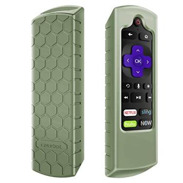 Imagem de CaseBot Capa para controle remoto Roku Voice, Roku Express HD/4K+, Ultra LT Enhanced Voice, Express 3930, Premiere+ 3921, Streaming Stick + Remote, Honey Comb Antiderrapante, Capa de silicone à prova