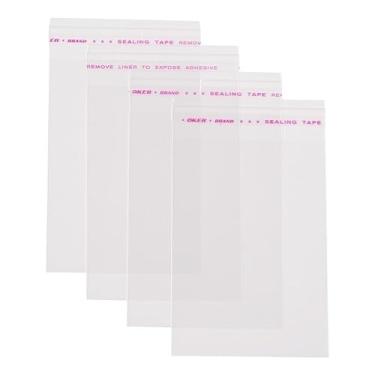 Imagem de Saquinho Adesivado Plástico Transparente sem Furo Saco Bopp (Kit com 1.000 Unidades) (5x40+3cm)