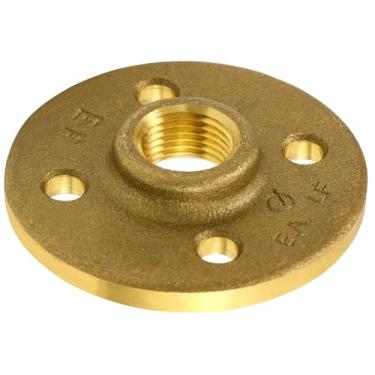 Imagem de Supply Giant CSGG0100 Flange fêmea de 2,5 cm de latão rosqueado com furos 125 sem chumbo, durável, estrutura de latão, maior resistência à corrosão, econômico e fácil de instalar, 24
