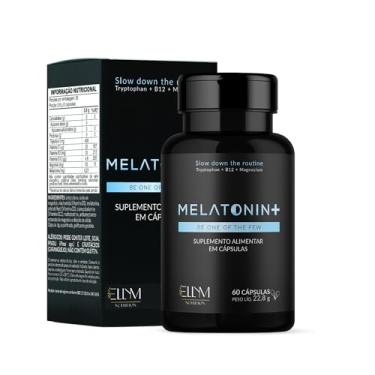 Imagem de Melatonina Plus 60 Cápsulas ELLYM NUTRITION 210 mcg L-Triptofano Magnésio Vitamina B3 Vitamina B12 Melatonin+
