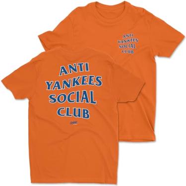 Imagem de SMACK APPAREL TALKIN' THE TALK Camiseta Anti Yankees Social Club para fãs de beisebol (SM-5GG), Laranja - Nym, XXG
