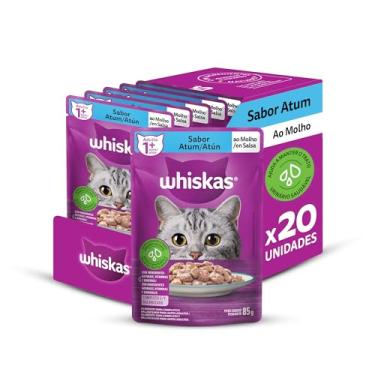 Imagem de Pack Ração Úmida Whiskas Sachê Atum ao Molho para Gatos Adultos 85 g - 20 unidades