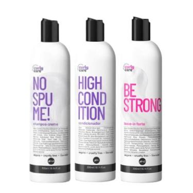 Imagem de Kit Shampoo Creme, Condicionador E Be Strong Leave In Curly Care