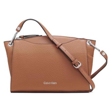 Imagem de Calvin Klein Bolsa tiracolo feminina granada com zíper, Caramel, One Size