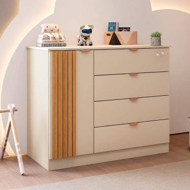 Imagem de Cômoda Sapateira Infantil Ayla Off White Phoenix Baby