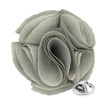 Imagem de Vittorio Vico Broche de lapela formal de flor rosa para homens - broche de rosa, flor de rosa para homens, 2.5" (6.36CM), Poliéster, Não aplicável