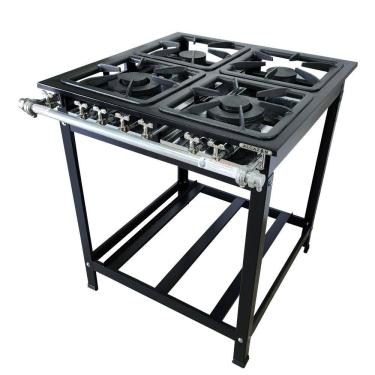 Imagem de Fogão Baixa Pressão Alcazon 4 Bocas 2 Duplas ACZ-004