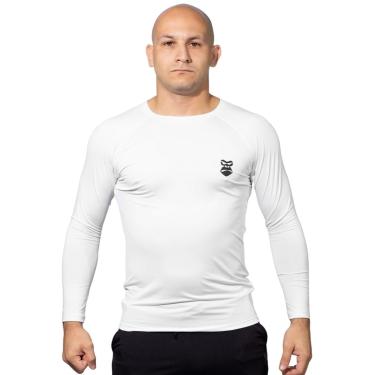 Imagem de Rash Guard Jiu Jitsu Manga Longa Proteção UV Original Gorilla (M, BRANCO)