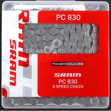 Imagem de SRAM PC-830 6/7/8-Speed Road/MTB Bike Chain 1/2" x 3/32" 114L fit Shimano Campy