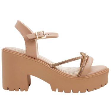 Imagem de Sandália Feminina Casual Dia a Dia Tratorada Salto Alto Conforto Ramarim 2454202