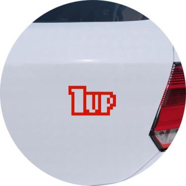 Imagem de Adesivo de Carro Gamer Vida 1 Up - Melhor Adesivo, Vermelho