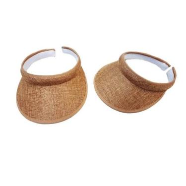 Imagem de Viseira Tiara Adulto Infantil - Branco - Hl Chapéus, Caramelo
