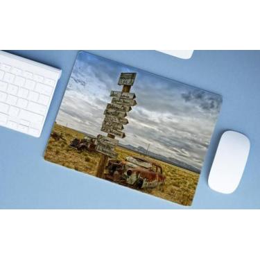 Imagem de Mouse Pad Grande, Carro Rota 66 - Deluzz