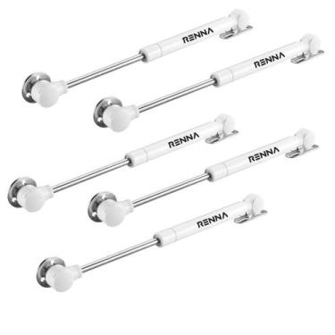 Imagem de 05 Pistões á Gás Força Normal Branco 120N  Abre Porta P/Cima - Renna